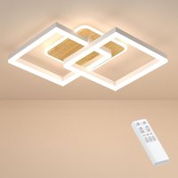 Led Deckenlamape Wohnzimmer Modern Geometrisch, 40W Wohnzimmerlampe mit Fernbedienung Stufenlos Dimmbar 3000-6500K, Deckenleuchte aus Metall für von ANTEN