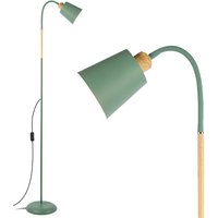 Leselampe Stehlampe E27 Fassung Max.60W Schwenkbare Stehlampe für Wohnzimmer Schlafzimmer Arbeitszimmer Stehleuchte Nordisch mit Höhe 159cm, Waldgrün von ANTEN