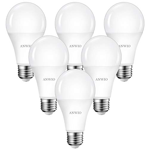 ANWIO LED Birne E27, 16W Kaltweiß 1900 Lumen LED Lampe A60 Glühbirne Leuchtmittel 6500K LED Glühlampe (6er Pack) von ANWIO