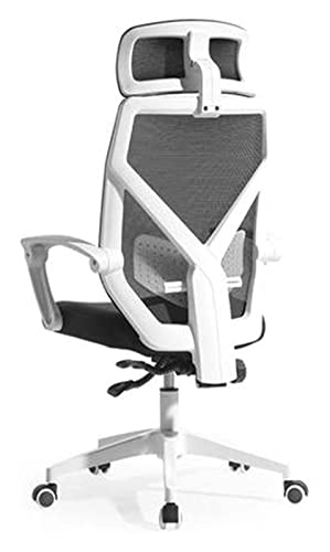ANram Bürostuhl E-Sportstuhl Ergonomischer Büroschreibtisch und Stuhl Drehbarer Computerstuhl Rückenlehne Spielarbeitsstuhl Boss Drehstuhl Stuhl (Farbe: Weiß, Größe: Einheitsgröße) erforderlich von ANram