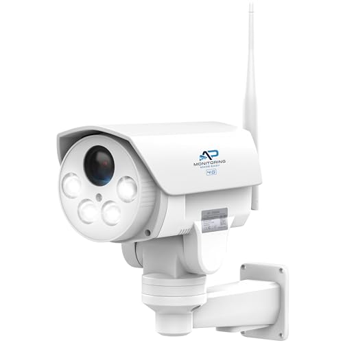 AP 10x Zoom Überwachungskamera ohne WLAN P5065 – Aussen Kamera mit SIM Karte Outdoor Sicherheitskamera, Infrarot Nachtsichtfunktion kabellose IP66 Aussenkamera mit Bewegungsmelder & Videoüberwachung von AP