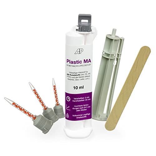 Plastic MA, 10 ml, 2K High-Performance-Acrylat, Kunststoff-Klebstoff für alle Materialpaarungen (insbesondere für PE, PP und PTFE) von AP