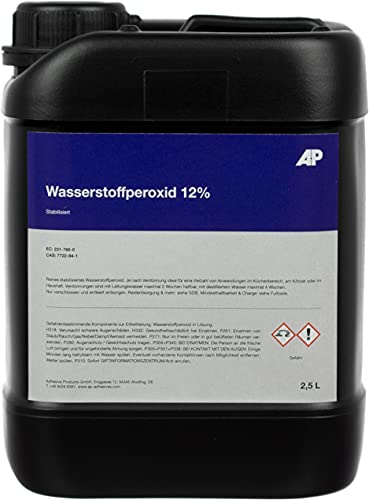 Wasserstoffperoxid 12%, stabilisiert - Stabilisator: Phosphorsäure, technisch reine Qualität (2,5 L) von AP