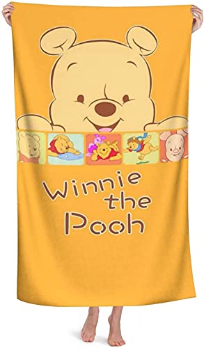 Winnie The Pooh Strandtuch Winnie Puuh Badetuch Mikrofaser Handtuch Strand Junge und Mädchen Geschenke Farbecht pflegeleicht (200x100cm, Winnie4) von APOH