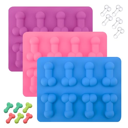 Eiswürfelform, 3 Stück Ice Cube Tray Silicone Eiswürfelschale, BPA-Frei Große Eiskugelform, Kreative Eiswürfelform Geeignet für Eiswürfel Schokolade Bier Cocktails Whisky Süßigkeiten Gelee von APOMOONS