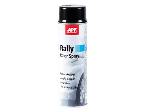 APP Rally Color Spray Acryllack | Lackspray | Sprühfarbe | Schnell trockend | Schwarz Glänzend | 500 ml von APP