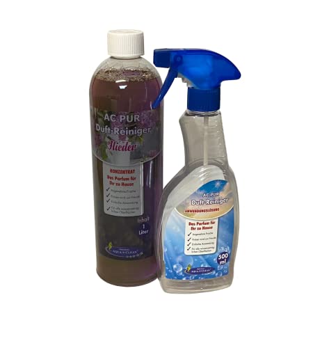 AQUA CLEAN PUR Duft-Reiniger Konzentrat Flieder 1l inkl. Sprühflasche von Aqua Clean