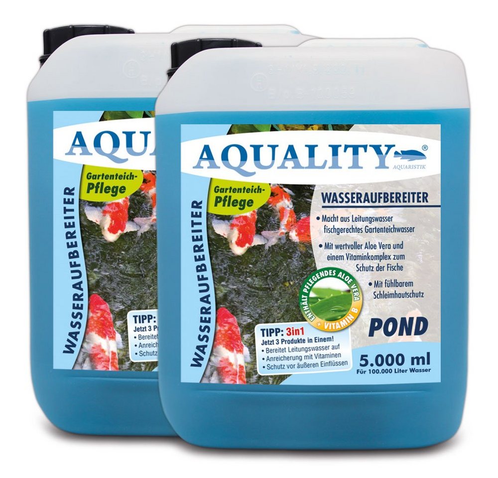 AQUALITY Gartenpflege-Set Wasseraufbereiter 3in1, Wertvoller Aloe Vera und Vitaminkomplex von AQUALITY