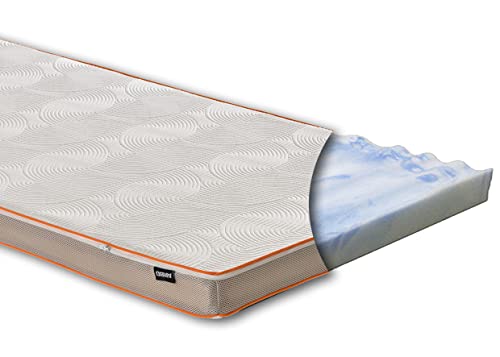 Matratzenauflage - Topper | Modelle mit 7-12cm Gesamthöhe | waschbarer Bezug mit 3D-Mesh-Klimaband (H2 Boss Premium Wave XL - 9cm, 200 x 200 cm) von ARBD