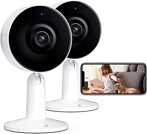 ARENTI IN1 Indoor Sicherheitskameras 2PC, 1080p Full HD Baby Monitor Haustierkamera mit Telefon APP, Nachtsicht, 2-Wege-Audio, Bewegungs-/Tonerkennung, SD-Karte&Cloud-Speicher, Alexa-kompatibel von ARENTI