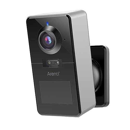 ARENTI POWER1Q 2K 4 MP batteriebetriebene kabellose WLAN-Überwachungskamera mit integrierter Li-Ion-Akku 9600 mAh KI-gestützter Personenerkennung, Vollduplex-Audio, Nachtsicht, Flutlicht von ARENTI