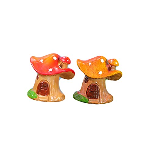 ARFUKA 2 Stück Pilz Deko Gartendeko Figuren Gartendeko für Draußen Mini Pilze Skulptur Set für Garten Topfpflanze Landschaft von ARFUKA