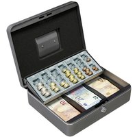 Cashier C9246-EUR Geldkassette mit Eurozähleinsatz und Scheineinsatz Geldbox aus Stahl 30cm breit Geldkassette mit Münzzählbrett und Scheinfächern von ARREGUI
