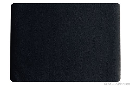 ASA 7805420 Tischset Lederoptik, Kunstleder, Schwarz, 46 x 33 cm von ASA Selection