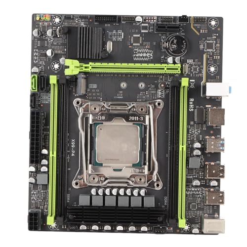 ASHATA DDR4-Motherboard, 6-Phasen-Stromversorgung, Große Speicherunterstützung, Hohe Geschwindigkeit, Multi-Schnittstelle, für Desktop-PC mit E5 2680V3-CPU von ASHATA