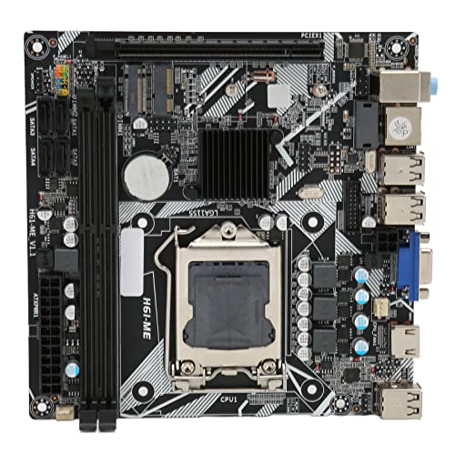 ASHATA LGA 1155 Motherboard, Desktop Computer Motherboard, ITX, DDR3, PCIe 16X, SATA2.0 X 4, USB2.0 X 10, VGA, HD Multimedia Schnittstelle, WiFi M.2, NVME M.2 von ASHATA