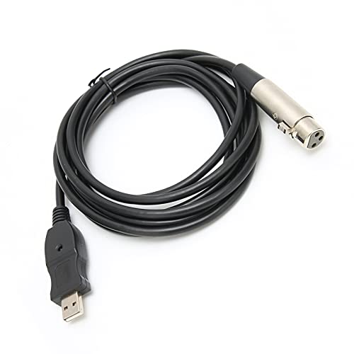 ASHATA USB Mikrofonkabel 10Ft, USB Stecker auf XLR Buchse 3 Meter Studio Kabel Anschlusskabel Adapter für Mikrofonaufnahme von ASHATA