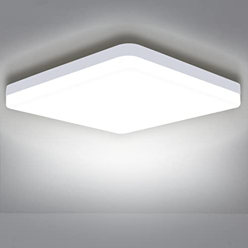 ASHUAQI LED Deckenleuchte, 36W 4000K LED Deckenlampe Neutralweiß 4250 Lumen Lampe für Küche, Schlafzimmer, Flur, Keller, Esszimmer, Balkon, Eingang, Quadratisch von ASHUAQI