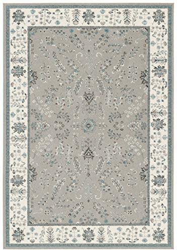 ASPECT Orientalischer Persischer Teppich Herat mit Blumenmuster, Polypropylen, Grau/Creme, 170 x 120 x 0.4 cm von ASPECT