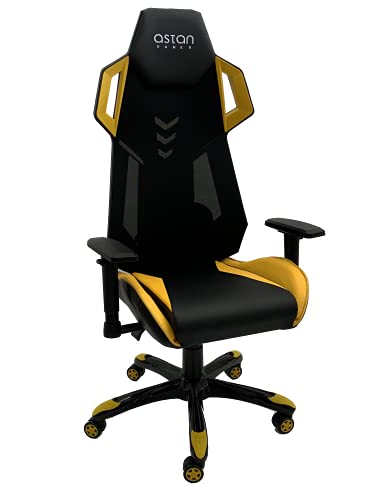 Astan Hogar Gaming-Stuhl, Schwarz/Gelb, Mediano von ASTAN HOGAR