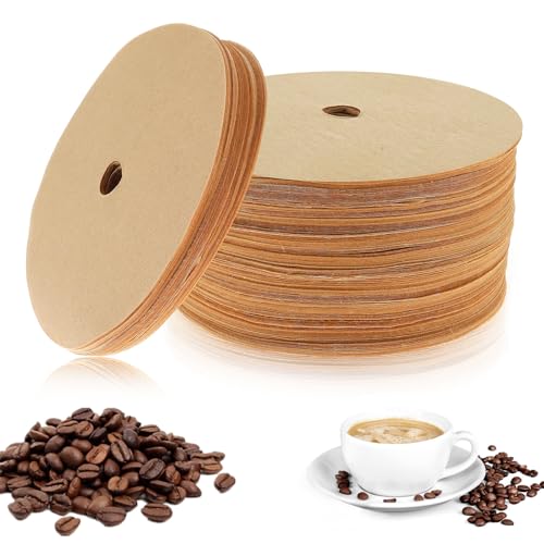 ASTER 200 Stück Rund Kaffee Filterpapier, Espresso Papierfilter 95mm Einweg Coffee Filters mit Löchern Kaffee Extraktionsfilter Rund Originalfarbe Ersatz Papier für Espressomaschinen von ASTER