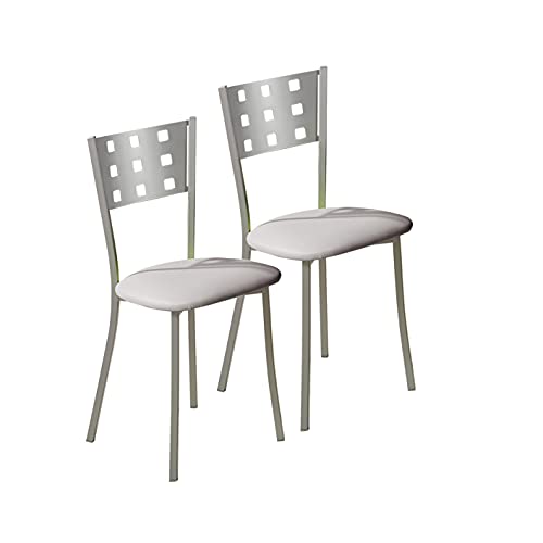 ASTIMESA SCMCGR Zwei Küchenstühle, Metall, grau, Altura de asiento 45 cms von ASTIMESA