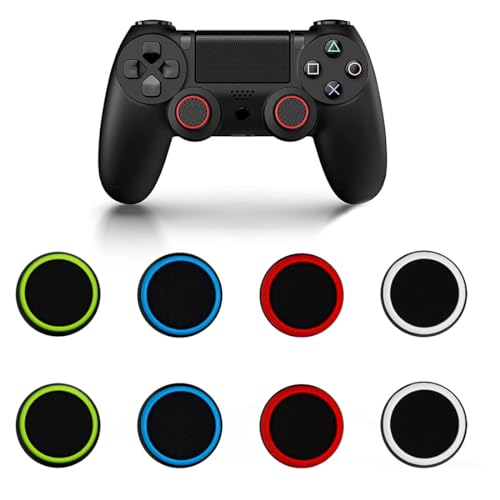 ASYKNM 8 Grip-Kappen für Thumbsticks - Passend für Xbox One Series X|S, Steam Deck, Playstation 5, PS4 und PS5 Controller - Schützt Joysticks und verbessert die Griffigkeit von ASYKNM