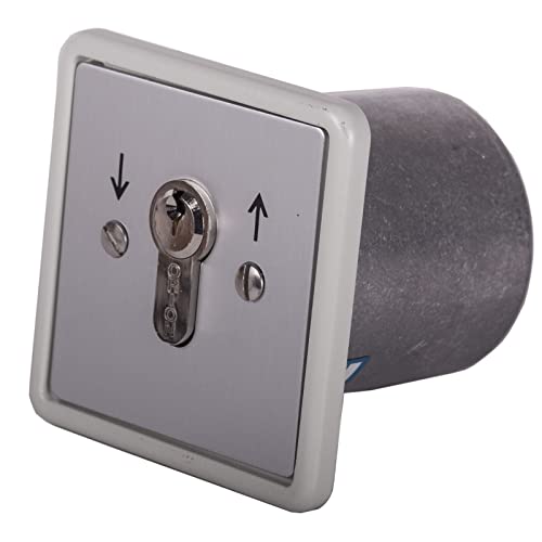 Schlüsselschalter rastend | unterputz | 2 Schaltelemente | Beschriftung Pfeile | UPRA 1-2R Ideal für Torantriebe von ATTAS