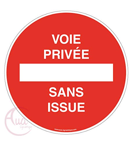 AUA SIGNALETIQUE - Panneau Voie Privée, sans Issue - Ø 330 mm, PVC 1.5mm von AUA SIGNALETIQUE