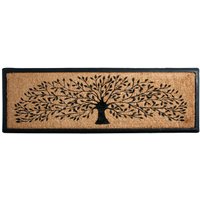 Aubry Gaspard - Fußmatte aus Kokosnuss Baumdesign mit Latexrückseite von AUBRY GASPARD
