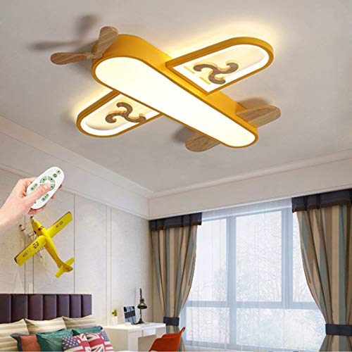 Kinderzimmer Deckenleuchte LED Flugzeug Deckenlampe Kinderlampe Modern Dimmbar Fernbedienung Kronleuchter Beleuchtung Jungen Und Mädchen Schlafzimmer Wohnzimmer Arbeitszimmer Esszimmer Pendelleuchte von AUCF