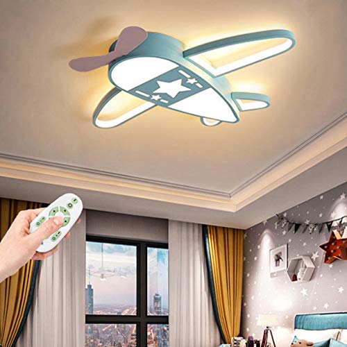 LED Deckenleuchte, Kreative Cartoon Flugzeug Deckenlampe, 52W 4160lm Dimmbare mit Fernbedienung 3000-6500K,Moderne Deckenlicht für Wohnzimmer Schlafzimmer Flur Jungen Mädchen Kinderzimmer Deko Leuchte von AUCF