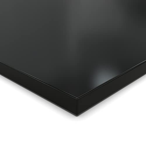 19mm Spanplatte Zuschnitt schwarz melaminharzbeschichtet Länge bis 200cm Dekorplatten Zuschnitte mit Umleimer Auswahl: 10 x 80 cm (ABS Kante komplett) von AUPROTEC