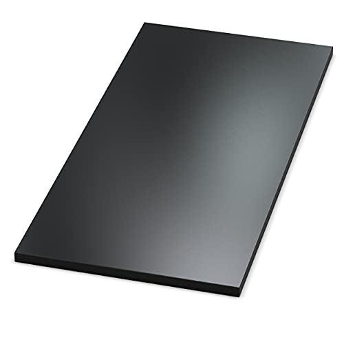 AUPROTEC Tischplatte 28mm schwarz 1600 mm x 700 mm Holzplatte melaminharzbeschichtet Spanplatte mit Umleimer ABS Kante Auswahl: 160x70 cm von AUPROTEC