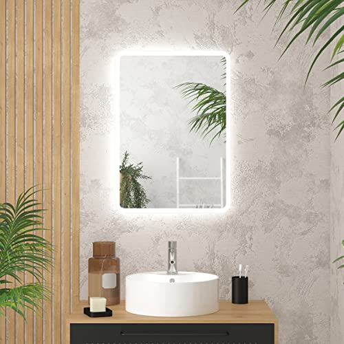AURLANE GO LED Badezimmerspiegel mit LED-Beleuchtung – 50 x 70 cm von AURLANE