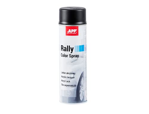 APP Rally Color Spray Acryllack | Lackspray | Sprühfarbe | Schnell trockend | Schwarz Matt | 500 ml von AUTO-PLAST PRODUKT