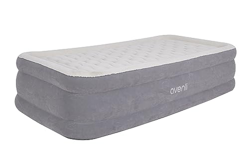 AVENLI Luftbett selbstaufblasend Luftmatratze Gästebett Einzelbett für 1 Person 191 x 99 x 46 cm mit eingebauter integrierter automatischer Pumpe grau von AVENLI