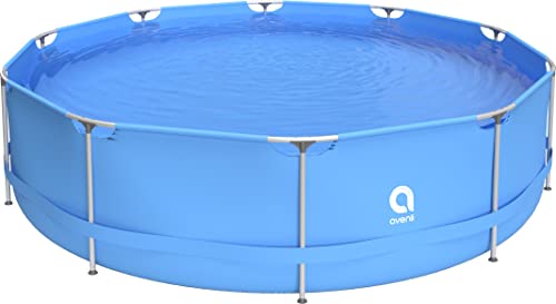 Avenli Pool 360 x 76 cm Stahlrahmen Aufstellpool ohne Pumpe blau rund Framepool Swimming Schwimmbecken Ersatzpool (366 x 76 cm) von AVENLI