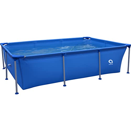 Avenli Pool 258 x 179 x 66 cm Frame Stahlrahmen Aufstellpool ohne Pumpe blau Framepool rechteckig Swimming Schwimmbecken Ersatzpool von AVENLI