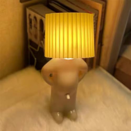 AVZYARDY LED Tischlampe A Little Shy Man Mr.P Schreibtischlampe Lustige LED Nachttischlampe Eine kreative Lampe des kleinen schüchternen Mannes Nachttischlampe for Schlafzimmer Büro Wohnzimmer von AVZYARDY