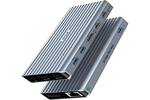 AYCLIF 11 in 1 USB C Hub,USB C Docking Station Triple Display Dockingstation für M1/M2 MacBook Pro/Air (4K HDMI/DP,10 Gbps USB 3.1,PD 100W,3.5mm Audio, Gigabit Ethernet) für Dell,HP,Lenovo von AYCLIF