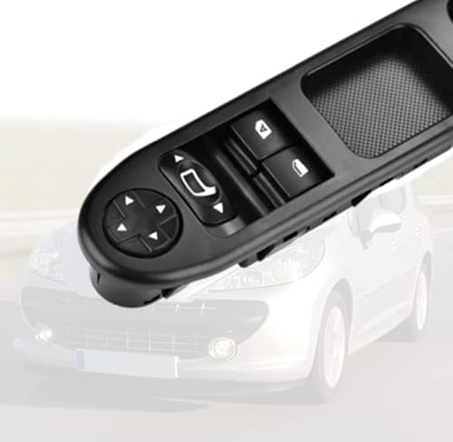 AYNEFY 6554.QC Elektrischer Fensterheberschalter Druckknopfschalter, elektrischer Fensterheberknopf, original Spezifikation, kompatibel mit Peugeot 207 Citroen C3, 26*5.5cm von AYNEFY