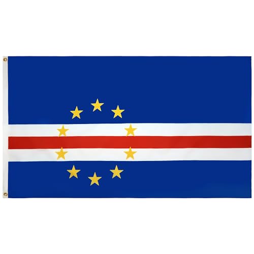 FLAGGE KAP VERDE 150x90cm - REPUBLIK CABO VERDE FAHNE 90 x 150 cm - flaggen AZ FLAG Top Qualität von AZ FLAG