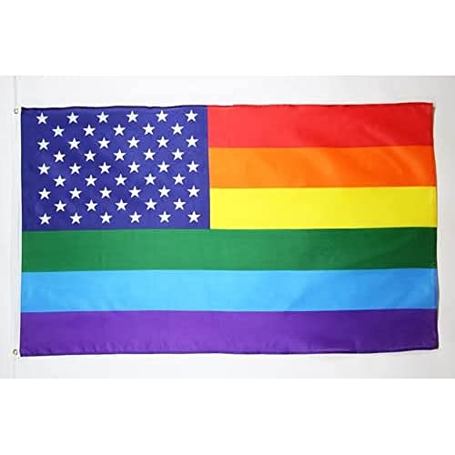 AZ FLAG Flagge Regenbogen USA 150x90cm - VEREINIGTEN Staaten VON Amerika Fahne 90 x 150 cm - flaggen Top Qualität von AZ FLAG