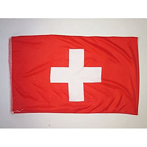 AZ FLAG Flagge Schweiz 150x90cm - HELVETISCHE Fahne 90 x 150 cm Scheide für Mast - flaggen feiner Polyester von AZ FLAG