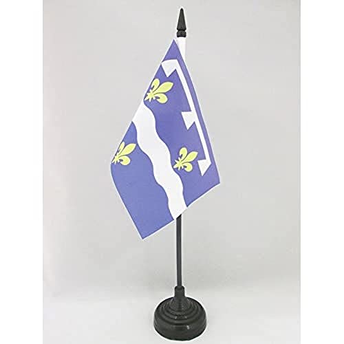 AZ FLAG TISCHFLAGGE DÉPARTEMENT LOIRET 15x10cm - LOIRET TISCHFAHNE 10 x 15 cm - flaggen von AZ FLAG