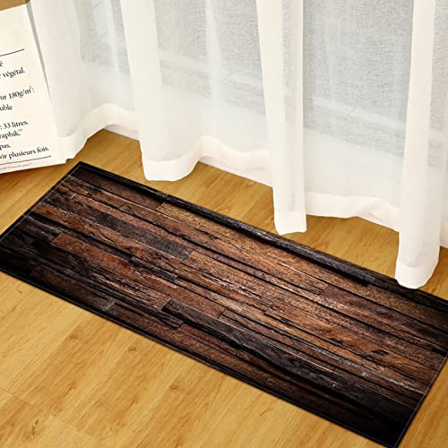 AZZRRO 3D-Teppich mit dunkler Holzmaserung 150x60cm Für Wohnzimmer Crystal Velvet Super Soft Room Kinder Teppich Bodenmatte Schlafzimmer Dekor von AZZRRO