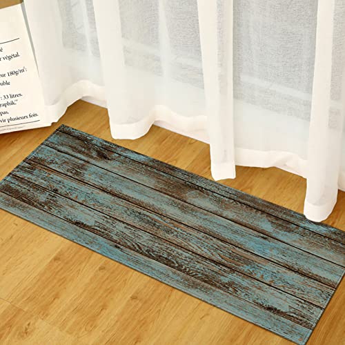 AZZRRO Quadratstreifen-Küchenpolster-Fußmatte 60x40cm Saugfähige Teppichsimulation Holzmuster Anpassung Teppiche und Teppiche für das Wohnzimmer zu Hause von AZZRRO