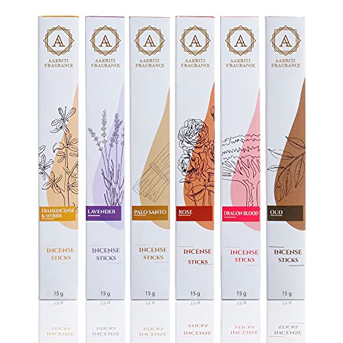 AAKRITI Incense Natural Masala Incense Sticks,Assorted Pack of six (Set 1) von Aakriti Gallery