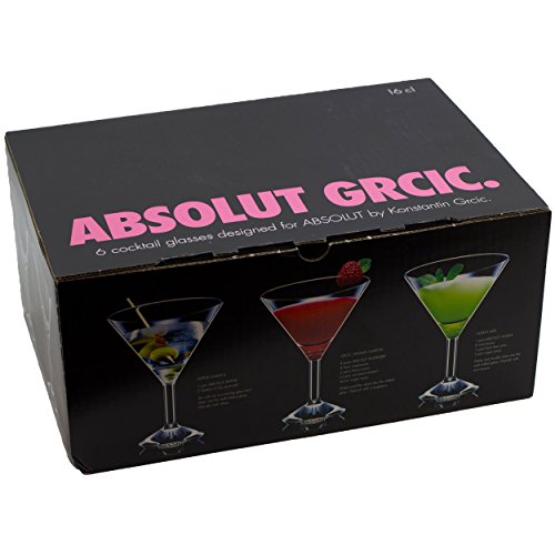 6x Absolut Vodka -KONSTANTIN GRCIC- Design Martini Gläser / Schale von Absolut Vodka